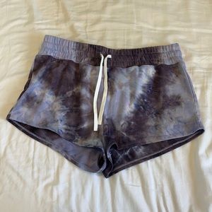 Tie dye sweat-shorts